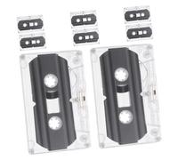 Lurrose 8pcs Blank Cassette Tapes with Clear Hard Cases Portable Audio Recording Media for Music Speech Teaching DIY Retro Party Messages Lightweight and Versatile Recording