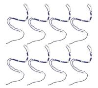 Lurrose 8pcs Blue and White Tallit Tzitzit Strings Set - Jewish Prayer Shawl Tassels and Torah Fringe Replacement Cords - Traditional Tassel Laces for Religious Garments and Denim Use