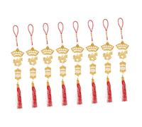 Lurrose 8pcs Chinese Year Horse Hanging Ornaments Fengshui Tassel Decorations for Home Office Car Indoor Outdoor Plant Pots Wall Festive Lunar Year Party Decor