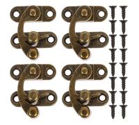 Lurrose 8pcs Clasp Latch: Vintage Zinc Alloy Bull Horn Lock - Box Hasp Latch for Jewelry Gift Boxes - Retro Clasp for Wooden Storage Case