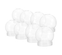 Lurrose 8pcs Clear DIY Snow Globe Water Globes with Screw Caps for Christmas Crafts Lightweight Portable Pet Plastic Ball Shape for Creative Making and Holiday Decorations