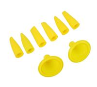 Lurrose 8pcs Flat Tip Nozzles for Sausage Caulking Gun, Replacement Caulk Nozzle Tips for Wall Seams, Sealant Applicator Extensions for Filling and Bonding in DIY and Home Repair