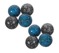 Lurrose 8pcs Glass Ornaments for Crafts Dinning Room Tables Home Decor Glass Balls Decorative for Bowl Decorative Balls Ornament Table Sphere Blue