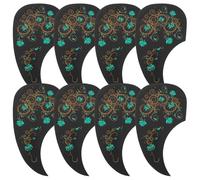 Lurrose 8pcs Guitar Anti-Scratch Plate - Self-Adhesive Sticker Acoustic Guitar Pick Guard Bass Accessories For 38 40 41 Inch Black