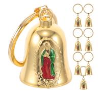Lurrose 8pcs Jingle Bell Keychain: Vintage Metal Keychain Pendant Bags Purses Handbag Charm for Birthday Christmas Party Favors