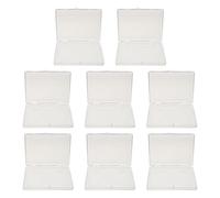 Lurrose 8pcs Large Acrylic Business Card Holder Box, Portable Card Storage Organizer for Office Desk, Exhibition, and Business Meeting Use