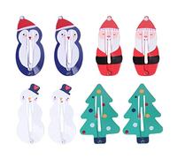 Lurrose 8pcs Metal Snap Hair Clips Cute Christmas Hair Pins Cartoon Barrettes for Baby Girls