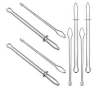Lurrose 8pcs Metal Threader Set Closed and Open Round Heads, Flexible Drawstring Threading Tool for Sewing, Elastic Band Replacement, Pants Drawstring Helper for Crafts and Garments