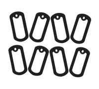 Lurrose 8pcs Military Style Dog Tag Silicone Silencer Covers Square Shape Noise Muffler Protective Sleeve for Pet Id Tags Lightweight Wear-Resistant Material