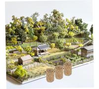 Lurrose 8pcs Miniature Hay Bales for Crafts Realistic Dollhouse Accessories DIY Farm Straw Bales Small Decorative Autumn Harvest Mini Hayrick Favors