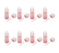 Lurrose 8pcs Refillable Lip Gloss Wand Tubes with 4.5ml Capacity Stylish Gradient Pink Plastic Lip Gloss Tube Containers for Daily Use and Travel DIY Makeup Storage