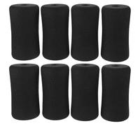 Lurrose 8pcs Replacement Sponge Foot Pads Roller for Weightlifting Benches and Beds, Black Foam Exercise Roller Pad Providing Strength and Comfort for Daily Use and Exercise