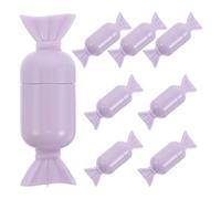Lurrose 8pcs Reusable Silicone Lip Applicator Brushes round Head and Independent Cover, Portable Mini Size in Lavender, for Precise Application and Outdoor Scenarios, for Beginners