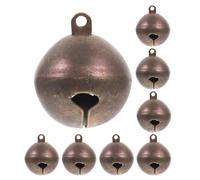 Lurrose 8pcs Small Copper Bell Pendant, Built-in Ring, Craft Charm | Lightweight Accessory with Deep Melodious Sound, Suitable for Jewellery Making, Indoor Monitoring and Decorative Projects