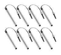 Lurrose 8pcs Universal Touch Screen Pen Stylus Portable Adjustable Design Elongated Black Stylus Tether for Phones and Touch Devices
