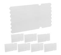 Lurrose 8pcs White Printable Craft Tags Pet Material Retro Ticket Blank Cards High-Definition Printing Quality for Party Invitations and Urgent Occasions 5.5x2.75in