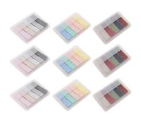 Lurrose 9 Sets Vintage Pastel Index Tabs Adhesive Notes with Book Markers, Self-Adhesive Classification Stickers for Office, School, File Organization and Page Marking