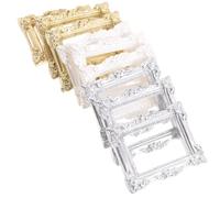 Lurrose 9pcs Vintage Mini Frames Resin Photo Frame Set for DIY Crafts Supplies and Phone Case Decor, Assorted Colour with Decorative Effects, Not Easy to Break, for Vintage Miniature
