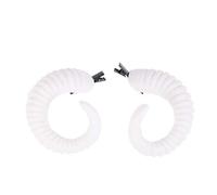 Lurrose A Pair Of Horn Hair Clip Sheep Horn Hairpin Headwear Photo Props For Halloween Cosplay Costume Party Hair Jewelry Accessories (White)
