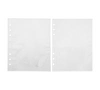 Lurrose A5 Binder Inserts 50pcs Plastic Page Protectors with 6 Holes Double-Sided Pockets for Home and Office Use Space-Saving Binder Organizer to Maximise Storage Capacity
