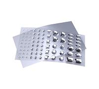 Lurrose Acrylic Crystal Rhinestone Sticker Sheets for Boys and Girls Crafts Self-Adhesive Gemstone Stickers Assorted Shapes and Sizes White Flat Back for Scrapbooking and Face Painting