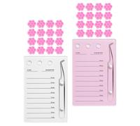 Lurrose Acrylic Eyelash Extension Tray with Magnetic Tweezer Holder and Flower Glue Cup, Lash Tile for Enhancing Grafting Efficiency, Sturdy Lash Extension Tool for Home and Beauty Salons