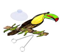 Lurrose Acrylic Metal Parrot Wall Ornament Hanging Parrot Decor Fine and Beautiful Workmanship Delicate Design Good Decorative Effect Not Easy to Fade Suitable for Living Room and Parties