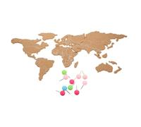 Lurrose Adhesive Cork Board World Map Tiles with Push Pins Flexible DIY Travel Bulletin Wall Decor for Office Home Educational Activities and Housewarming Stylish Unique Wall Art