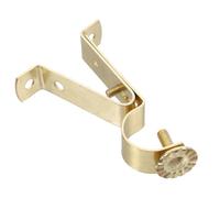 Lurrose Adjustable 19mm Curtain Rod Bracket Extendable Telescopic Single Rod Holder Support for Roman Poles, Wall-Mounted Window Treatment Hardware for Home and Office