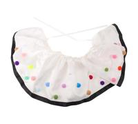 Lurrose Adjustable Clown Neck Collar with Glossy Satin Fabric, Lightweight and Flexible Ruffled Elizabethan Ruff, Decorative Collar for Carnival Party or Circus Costume