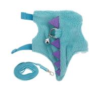 Lurrose Adjustable Dinosaur Style Small Pet Harness and Leash for Rabbits Hamsters and Bearded Dragons Secure Vest with Quick Buckle for Escape Prevention and Comfortable Outdoor Walking