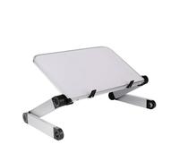 Lurrose Adjustable Laptop Stand Holder for Laptop and Tablet with Multiple Angles, Wear-resistant Iron Material, White Portable Computer Stand Suitable for Home and Office Use