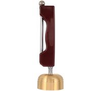 Lurrose Adjustable Metal Handheld Prayer Bell with Ergonomic Handle and Compact Design, Traditional Chinese Brass Gong Instrument for Rituals and Home Altars, Crisp Ringing Musical Chime