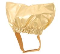 Lurrose Adjustable Waterproof Pet Shower Cap for Dogs and Cats, Ear Covers Bath Hat with Elastic Strap, Medium Size Gold for Grooming and Bathing Protection