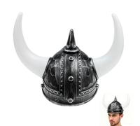 Lurrose Adult Viking Helmet for Men with Ox Horns, Lightweight Plastic Medieval Hat Helmet Shape, Comfortable for Wearing and Strong Sense of Decoration, for Carnival and Cosplay