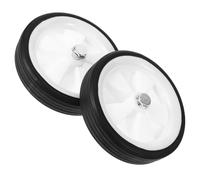 Lurrose Air Compressor Caster Replacement Parts 2Pcs Rubber ABS Wheels 14.8X14.8X3Cm High-Efficiency Compression Quick Inflation for Industrial Manufacturing and Automotive Repair