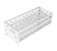Lurrose Aluminum Size 40x20.5 Cm Test Tube Rack Holder Sturdy Construction with Lightweight Design, Easy to Clean and Convenient Tube Insertion for Laboratory and School Use