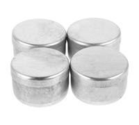 Lurrose Aluminum Soil Sample Storage Boxes Mini Containers with Lids 4pcs Easy to Use and Maintain Sample Integrity, Silver for Laboratory Use for Experimental Settings
