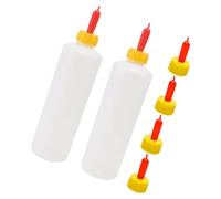 Lurrose Animal Feeding Bottles 2 Sets 500Ml Lamb Nursing Bottles 3 Nipples, Suitable for Newborn Goats and Sheep Feeding
