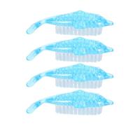 Lurrose Animal Form Nail Brush 4pcs Plastic Bristles Nail Surface Cleaning Tool with Comfortable Grip for Home Use