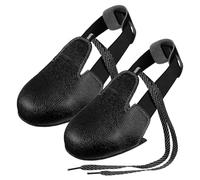 Lurrose Anti-Smashing Cow Leather Safety Shoe Covers Overshoes with Non-Slip Wear-Resistant Protection for Toes Industrial Workplace Labor Insurance Black