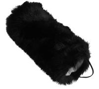 Lurrose Artificial Fur Warmer Bag Black Winter Hand Warmer Muff for Party Clothes Accessory and Outdoor Use Comfortable Touching