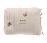 Lurrose Baby Bottle Storage Bag, Quilted Cotton Nappy Diaper Storage Bag