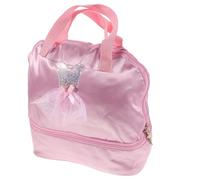 Lurrose Ballet Dance Backpack with Shoe Compartment, Weather-resistant Lightweight Nylon and Polyester Bag Featuring Multiple Functional Compartments, Cute Pink Gym Bag for Little Dancers