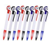 Lurrose Ballpoint Pens Creative for Students 9pcs Soccer Shape Plastic Cartoon Style, Writing Smoothly and Portable School Stationery for Doodling and Diaries