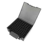 Lurrose Battery Recycling Storage Box with Handle Plastic Battery Organizer Holder Case Black Outer Shell with Sponge Lining for Safe Sorting and Home Use