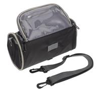 Lurrose Bike Handlebar Bag with Responsive Phone Pocket Waterproof | Oxford Cloth, Front Frame Mount, Black Finish, for Mountain Bikers and Road Cyclists, Dry Storage
