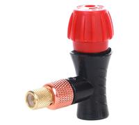 Lurrose Bike Tire Inflator Head 16G Co2 with 3/8-Inch Thread Dual-Purpose Valve Compatible with French and American Valves Alloy Material for Terrain and Road Bikes