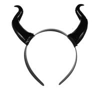 Lurrose Black Headband Horn Headband Halloween Band Animal Cosplay air Hoop Halloween Party Cosplay Photo Props Ram Horns