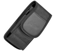 Lurrose Black Nylon Utility Belt Pouch for Mobile Phone, Portable and Sturdy Multi-Function Waist Bag with Zippered Pocket, for Hiking and Picnic